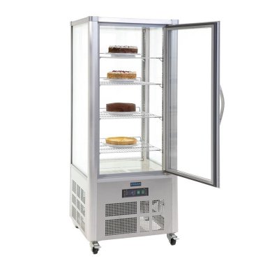 POLAR  Patisserie Vitrine en acier inoxydable 400&nbsp;litre Commercial r&eacute;frig&eacute;rateur