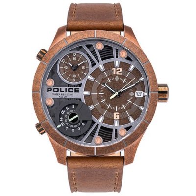 POLICE  PL15662XSQR.12, Quartz, 52mm, 5ATM 