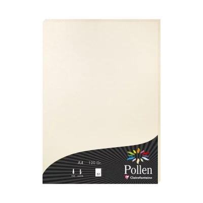 POLLEN  by clairefontaine  by clairefontaine papier a4, ivoire iris&eacute; noir