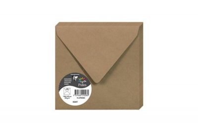POLL en Paquet De 20 Enveloppes en 14 X 14 Cm 135 G Kraft Brun