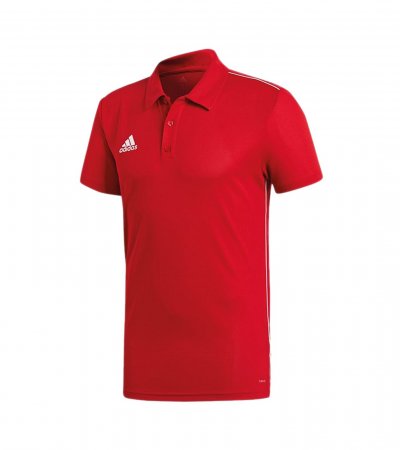 ADIDAS Polo Core 18 d&acute; rouge/blanc