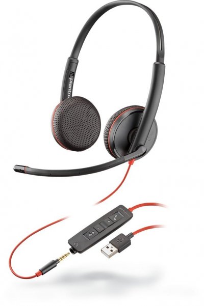 PLANTRONICS POLY Blackwire C3225 casque USB-A+Jack -2 &eacute;couteurs