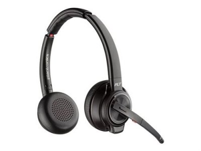PLANTRONICS POLY W8220 Casque Sans fil Arceau Bureau/Centre d'appels Bluetooth Noir