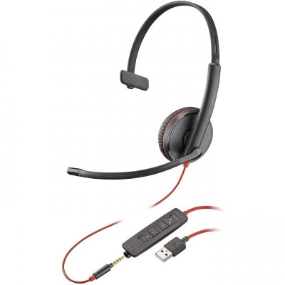 POLY com Blackwire C3215 Usb-a Headphones Noir