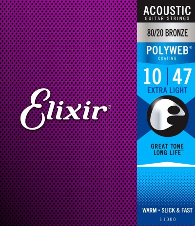 ELIXIR Polyweb 11000 - Jeu de cordes Guitare acoustique 10-47