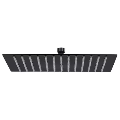VIDAXL Pomme de douche pluie Acier inoxydable 40x40 cm Carr&eacute;e Noir