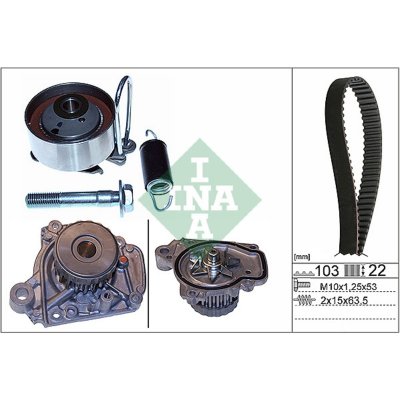 INA Pompe &agrave; eau + kit de courroie de distribution  530 0505 31
