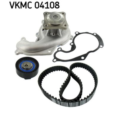SKF Pompe &agrave; eau + kit de courroie de distribution  VKMC 04108