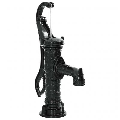 VIDAXL Pompe &agrave; eau manuelle de jardin Fonte  Noir