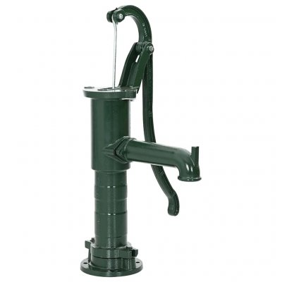 VIDAXL Pompe &agrave; eau manuelle de jardin Fonte  Vert