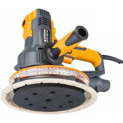 POWERMAT Ponceuse pl&acirc;tre &agrave; main 1400w led 360&deg; sac et 12 disques de pon&ccedil;age
