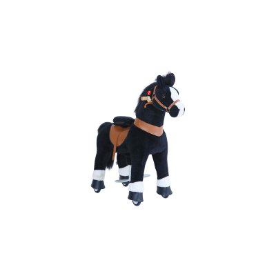 PONYCYCLE Poney &agrave; monter Noir avec sabot blanc Petit Mod&egrave;le pour 3 &agrave; 5 ans