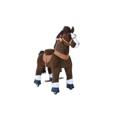PONYCYCLE &reg; Cheval &agrave; monter enfant brun fonc&eacute; frein sons, petit
