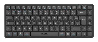 PORT  Connect - Clavier - mini - sans fil - 2.4 GHz, Bluetooth 5.0 - AZERTY - Fran&ccedil;ais