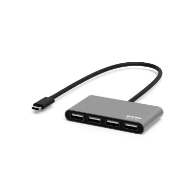 PORT DESIGNS PORT CONNECT Hub USB 4 X Ports USB-A 2.0 / USB-C vitesse 480 Mb/s