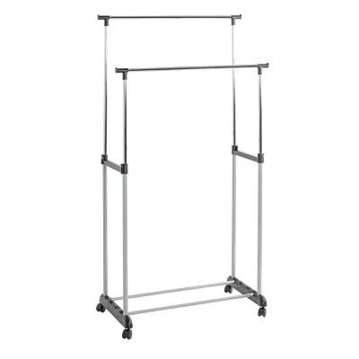 Portant double Swithome Sabi en acier couleur alu