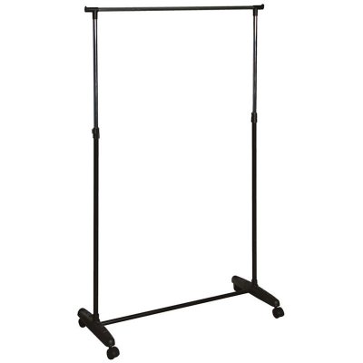 Portant pour v&ecirc;tements - MHOME - H118-180 cm - M&eacute;tal - Noir