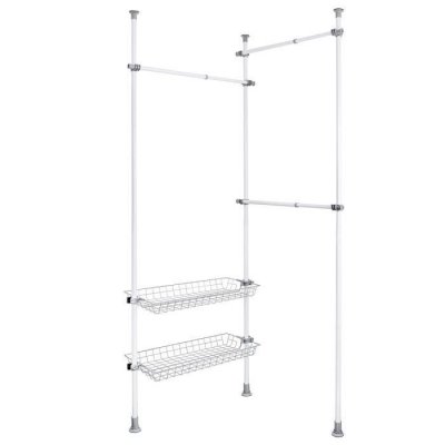 WENKO Portant t&eacute;l&eacute;scopique Herkules blanc H.250 x l.215 x P.38 cm