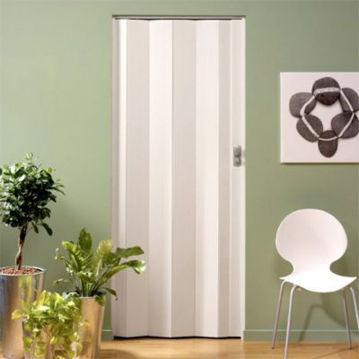 Porte accord&eacute;on - Aluminium - Spacy - Blanc c&eacute;ruse - 205x84cm