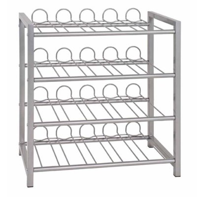 Porte Bouteilles 4 Niveaux Akena 60cm Argent
