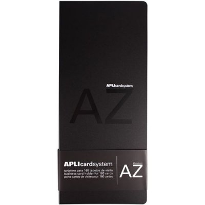 APLI Porte-cartes de visite rigide pour 160 cartes - noir