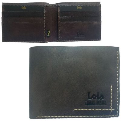 LOIS Porte-cartes en cuir marron 