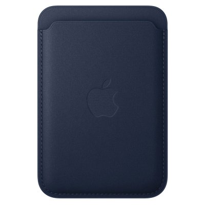 APPLE Porte-cartes en tissage fin pour iPhone avec MagSafe Bleu intense 