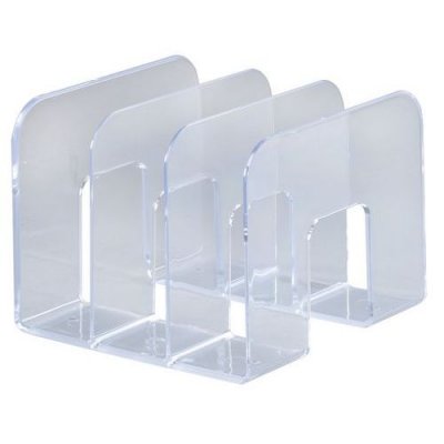 DURABLE Porte catalogues 3 compartiments transparents - H16,5 x L21 x P21,5cm