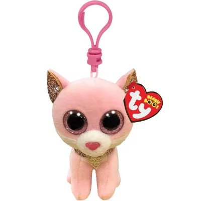 TY Porte-cl&eacute;s en peluche  Beanie Boo's Clip Fiona le Chat