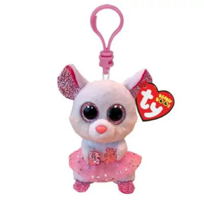 Porte-cl&eacute;s en peluche Ty Beanie Boo's Clip Nina la Souris