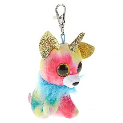 TY Porte-cl&eacute;s en peluche  Beanie Boo's Clip Yips Le chihuahua 7 cm