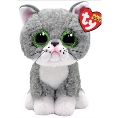 Porte-cl&eacute;s en peluche TY Beanie Boo's Small Fergus Le Chat