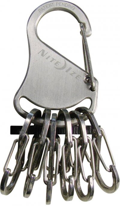 NITE IZE Porte-cl&eacute;s  avec 6 mousquetons argent