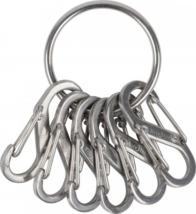NITE IZE Porte-cl&eacute;s  avec 6 mousquetons S-Binner argent