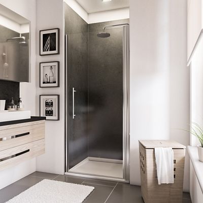 SCHULTE Porte de douche pivotante, 70 x 192 cm,  NewStyle, verre transparent anticalcaire