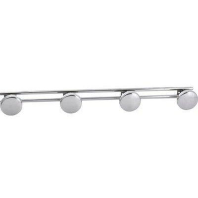 GODONNIER Porte manteau m&eacute;tallique  Chrom&eacute; 4 t&ecirc;tes