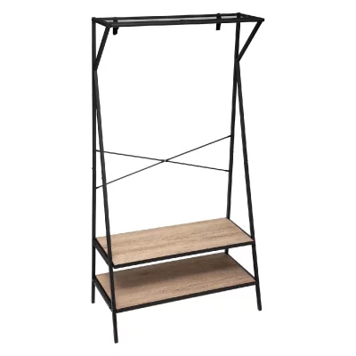 Porte-manteaux design industriel Jano - L. 80 x H. 160 cm - Noir