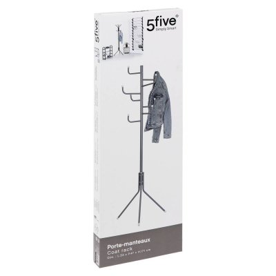 Porte manteaux en m&eacute;tal - 8 tiges - gris FIV3560234474475