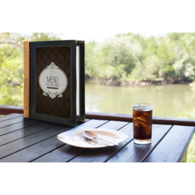 MATERIEL CH PRO Porte-menu A4 cadre en bois vert 320 x 260 x 20 mm - Securit - Bois