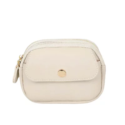 GALLANTRY Porte-monnaie pour Femme Mod&egrave;le Noria Design Epur&eacute; avec Compartiments Beige