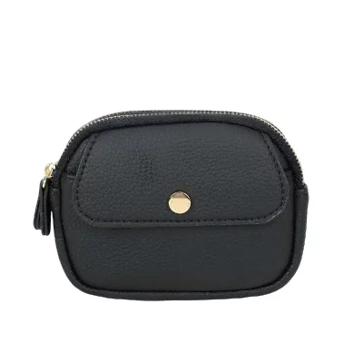 GALLANTRY Porte-monnaie pour Femme Mod&egrave;le Noria Design Epur&eacute; avec Compartiments Noir