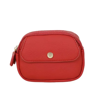 GALLANTRY Porte-monnaie pour Femme Mod&egrave;le Noria Design Epur&eacute; avec Compartiments Rouge