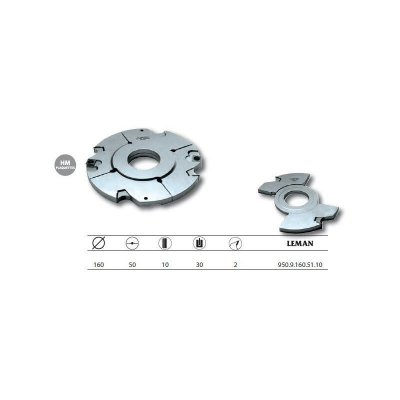 LEMAN Porte-outils compl&eacute;mentaire diam.160 Al.50 Ht.10 z2 950.9.160.51.10 