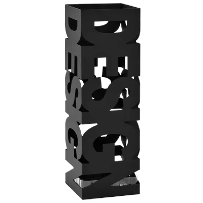 VIDAXL Porte-parapluie Design Acier Noir