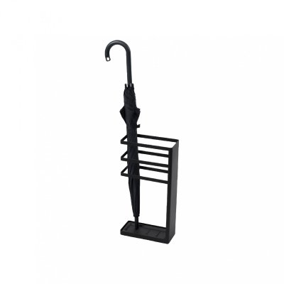 YAMAZAKI Porte-parapluie &eacute;toit en acier noir - 