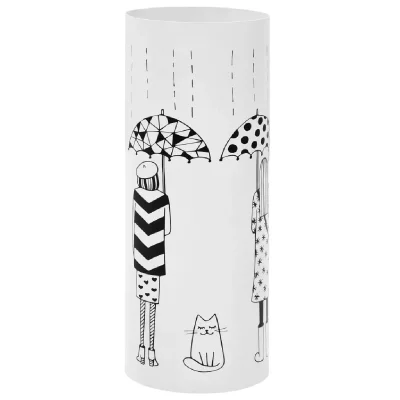 VIDAXL Porte-parapluie Femmes Acier Blanc