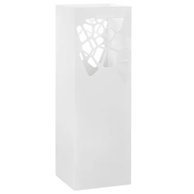 VIDAXL Porte-parapluie Pierres Acier Blanc