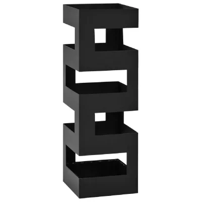 VIDAXL Porte-parapluie Tetris Acier Noir