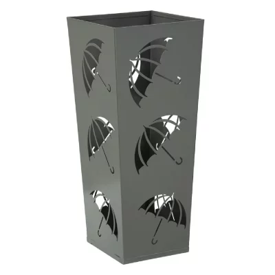 MAURO FERRETTI Porte-parapluies en m&eacute;tal gris avec parapluies de 19 x 19 x 48 cm