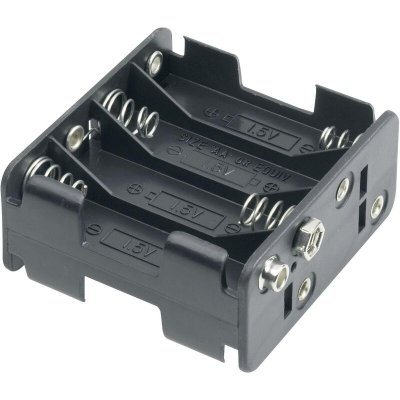 GOOBAY Porte-piles pour 8 piles aa, contacts Bouton-poussoir (11468) - 